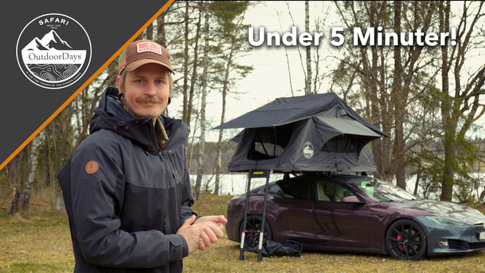 How long does it take to set up a roof tent?